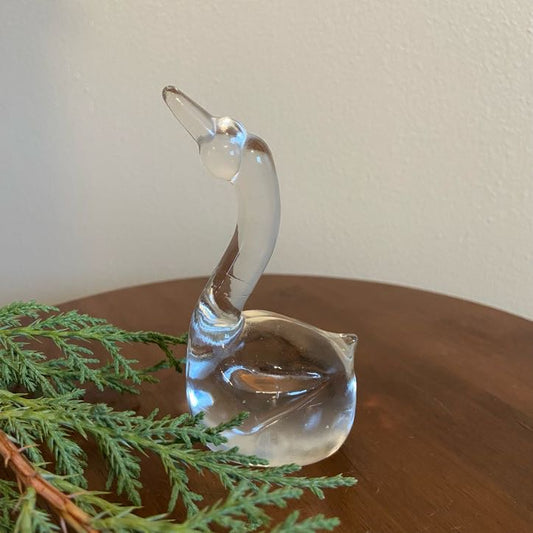 Vintage Glass Swan